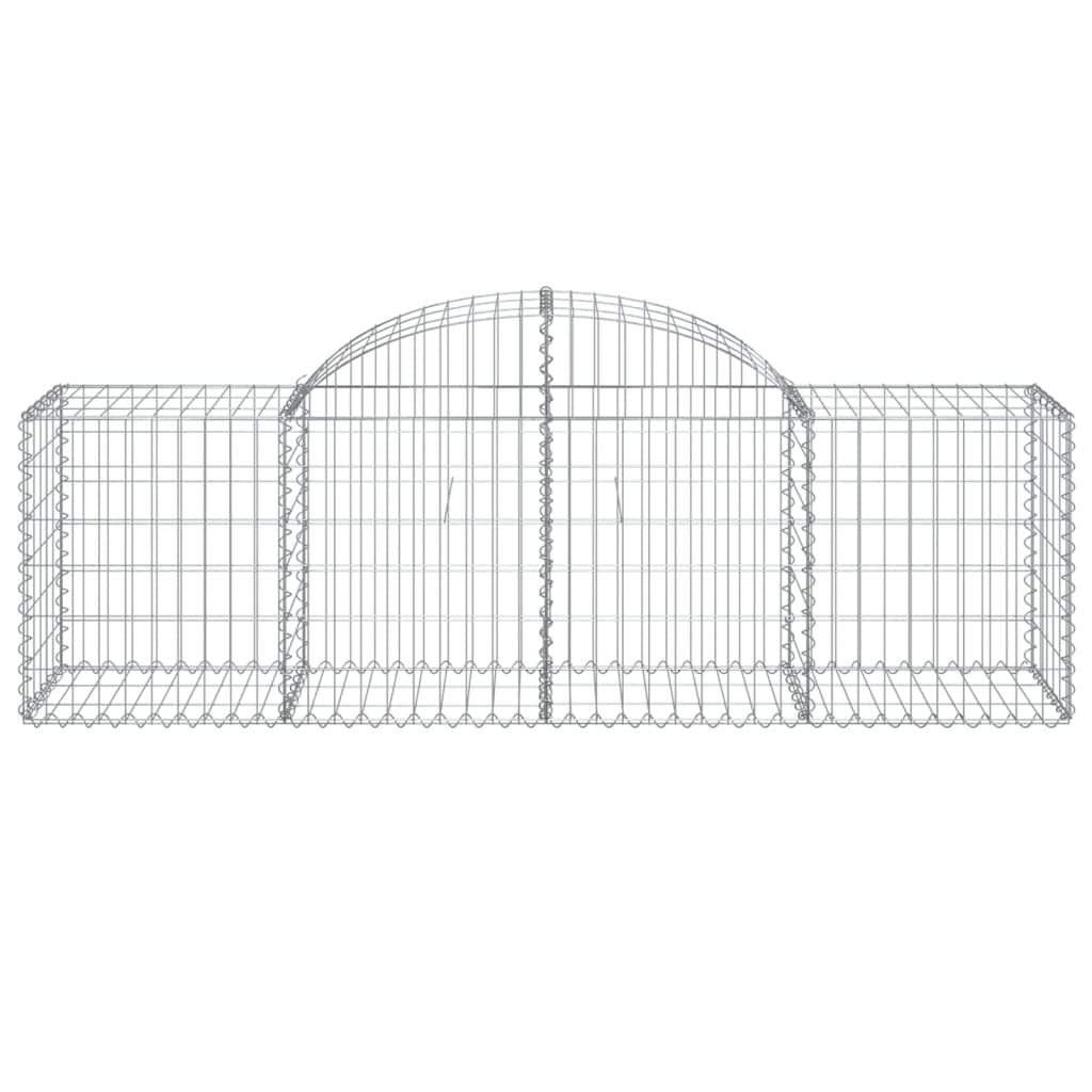 Paniers à gabions arqués 18 pcs 200x50x60/80 cm fer galvanisé