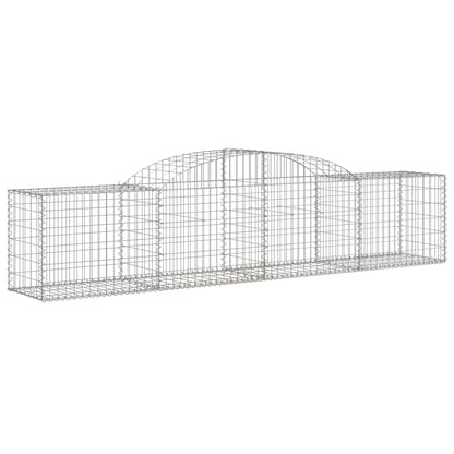 Paniers à gabions arqués 8 pcs 300x50x60/80 cm fer galvanisé