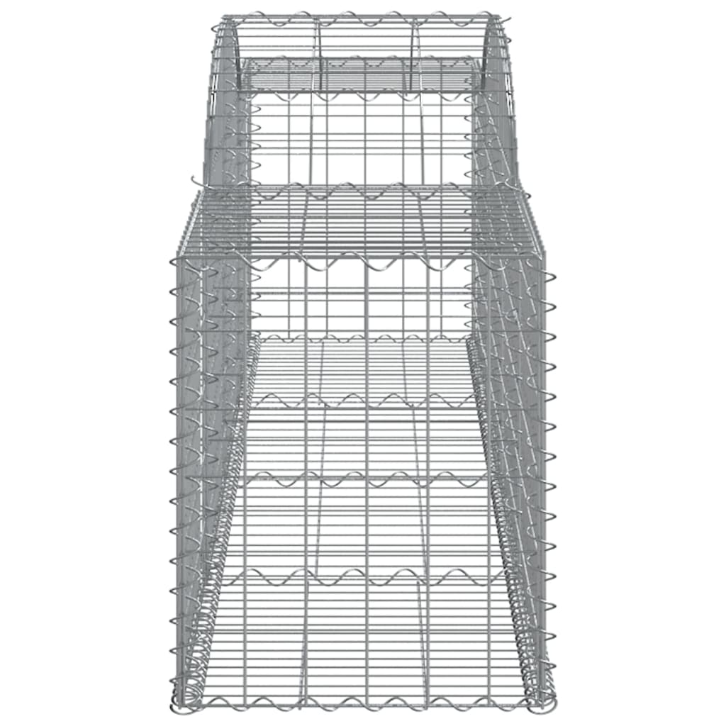 Paniers à gabions arqués 8 pcs 300x50x60/80 cm fer galvanisé