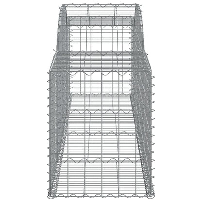 Paniers à gabions arqués 8 pcs 300x50x60/80 cm fer galvanisé