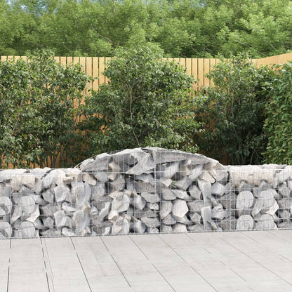 Paniers à gabions arqués 8 pcs 300x50x60/80 cm fer galvanisé