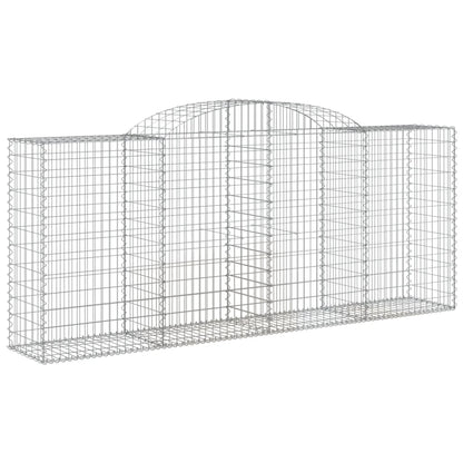 Paniers à gabions arqués 2 pcs 300x50x120/140 cm fer galvanisé