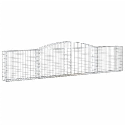 Paniers à gabions arqués 15 pcs 400x30x80/100 cm Fer galvanisé