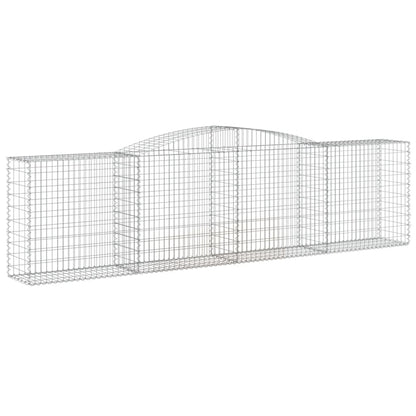 Paniers à gabions arqués 2 pcs 400x50x100/120 cm Fer galvanisé