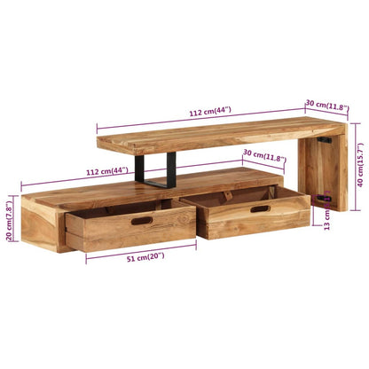 Massiver Acacia -Holz -TV -Schrank