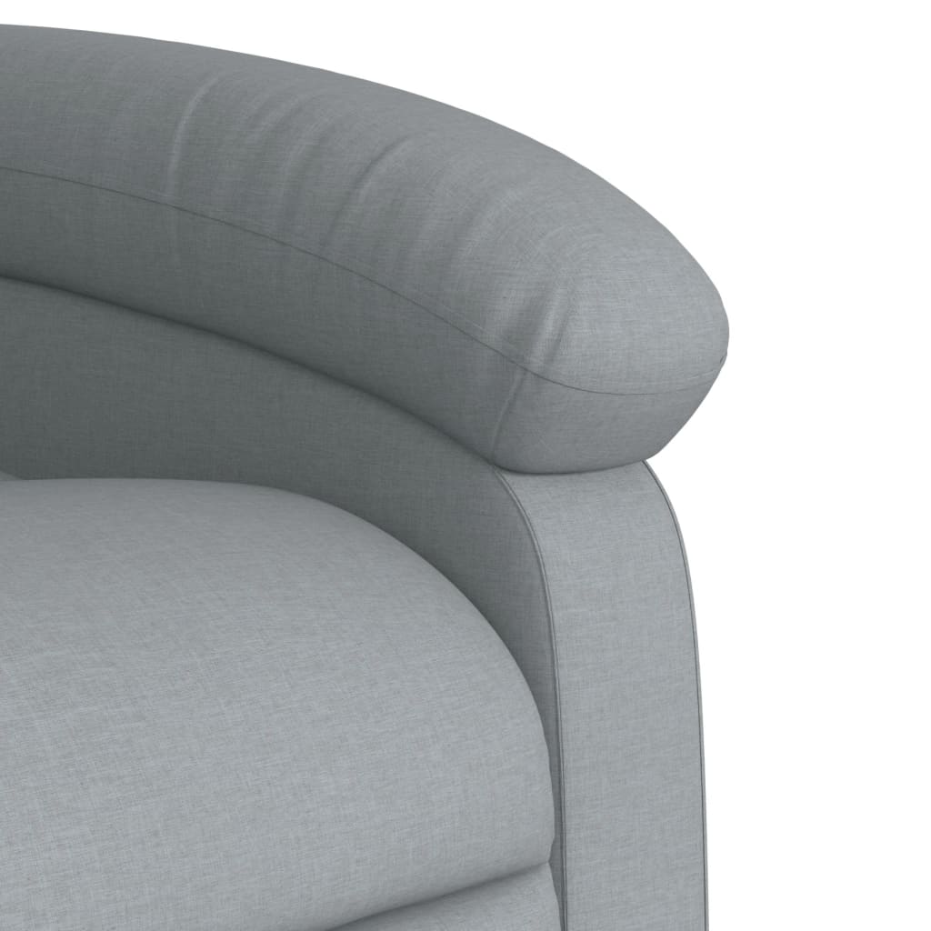 Fauteuil de massage inclinable Gris clair Tissu