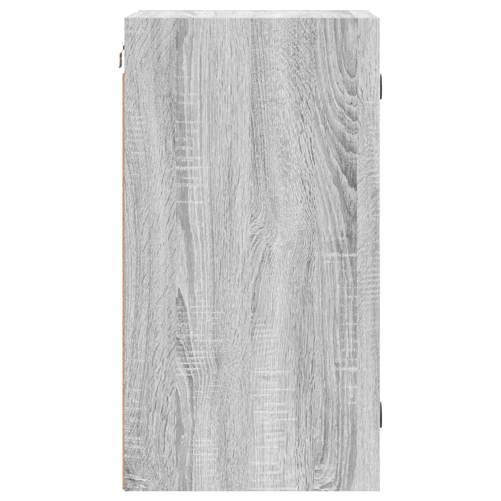 Armoire murale avec portes en verre sonoma gris 35x37x68,5 cm