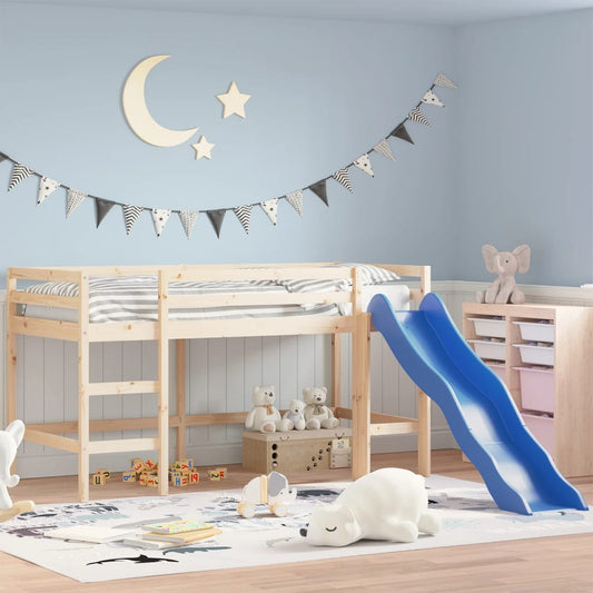 Bambini da letto mezzanino Bambini da 80x200 cm in legno di pino solido