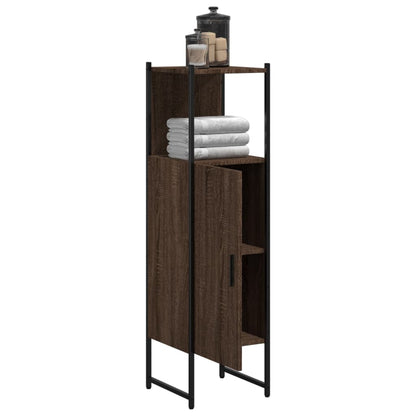 Armoire de salle de bain chêne marron 33x33x120,5 cm