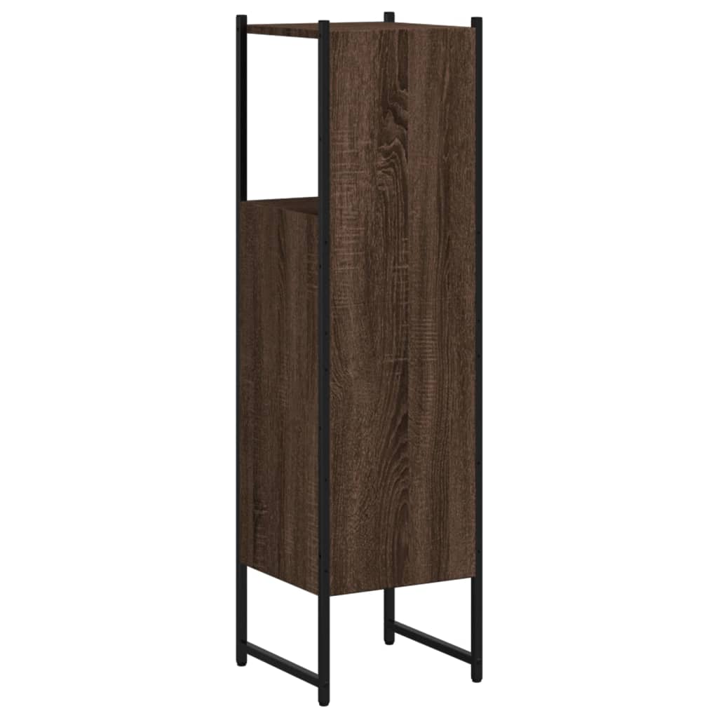 Armoire de salle de bain chêne marron 33x33x120,5 cm