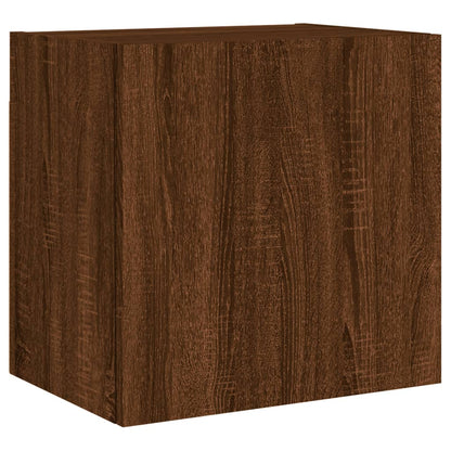 Unités murales TV 6 pcs chêne marron bois d'ingénierie