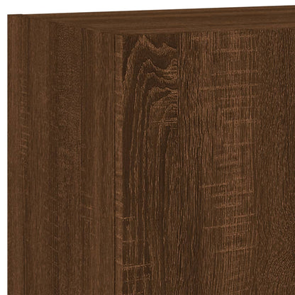 Unités murales TV 6 pcs chêne marron bois d'ingénierie