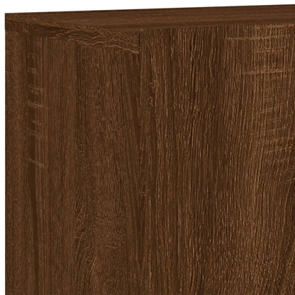 Unités murales TV 6 pcs chêne marron bois d'ingénierie