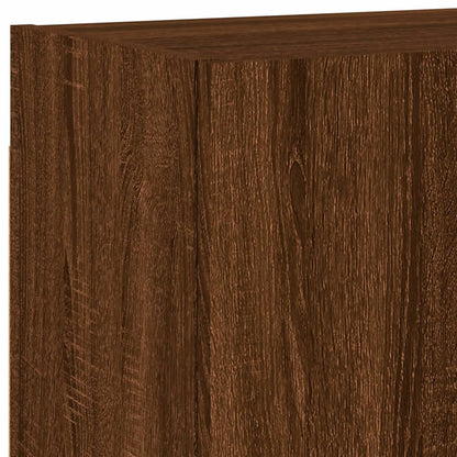 Unités murales TV 6 pcs chêne marron bois d'ingénierie