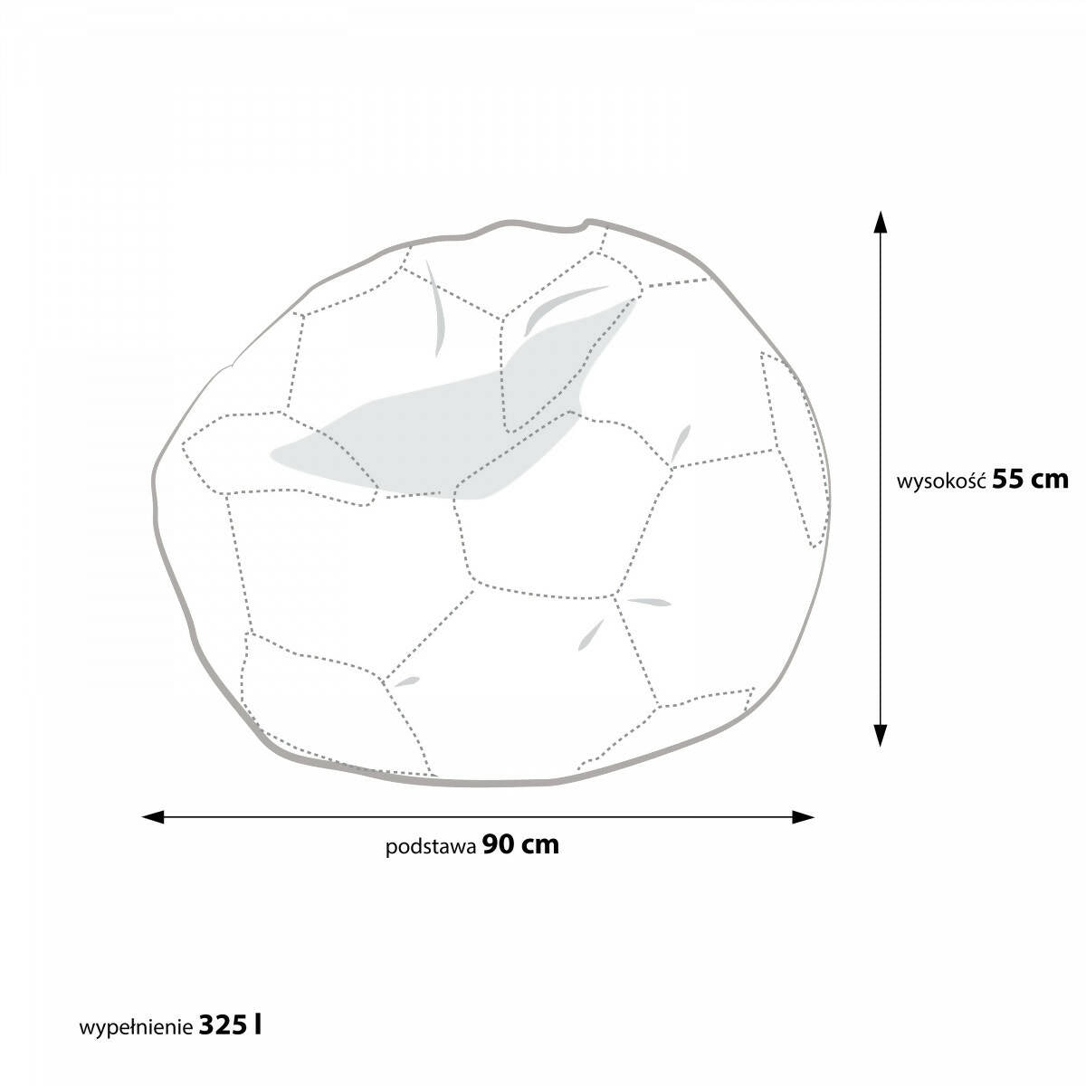 Giant Soccer Pouf Football different formats