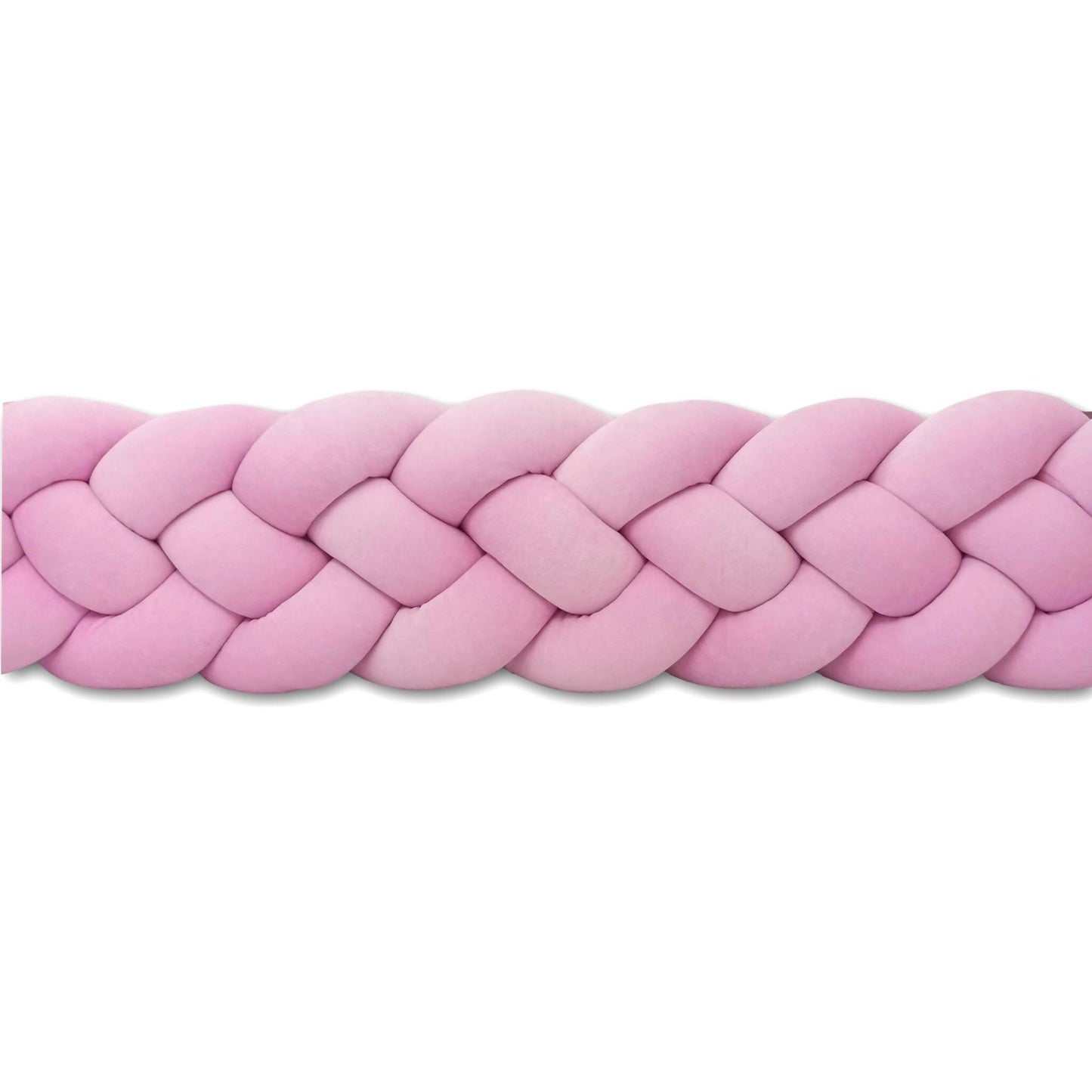 Parachoques trenzado de terciopelo rosa