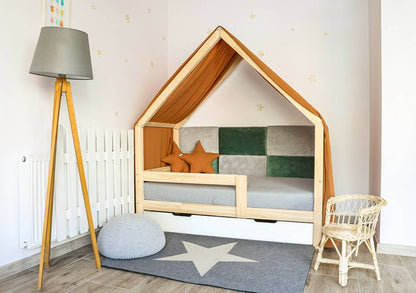 Cabane Lou bed with barriers and drawer